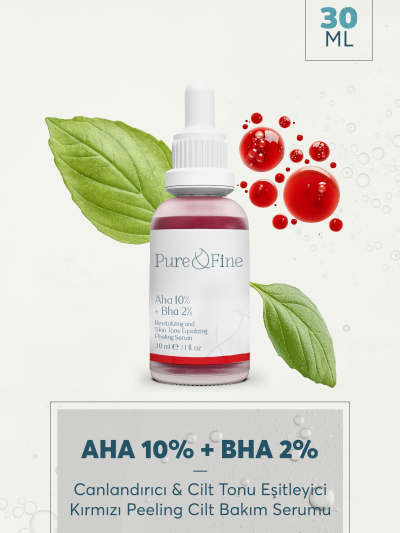AHA & BHA Canlandırıcı & Cilt Tonu Eşitleyici Kırmızı Peeling Cilt Bakım Serumu