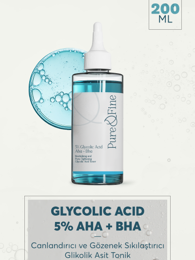 Canlandırıcı Ve Gözenek Sıkılaştırıcı Tüm Ciltler İçin Glikolik Asit Tonik